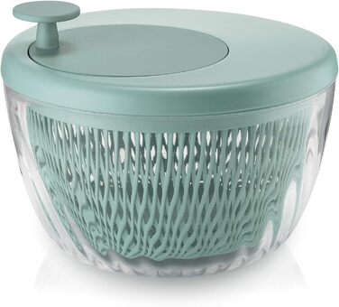 Сушарка для салату Guzzini SPIN&STORE з кришкою, оливкова, 26×19 см, 4000 мл
