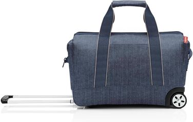 Reisenthel Allrounder Trolley – універсальна дорожня сумка на колесах з телескопічною ручкою, 2 плавні колеса, для подорожей, роботи та відпочинку, темно-синій Herringbone