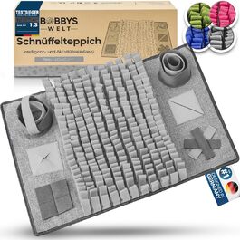 Інтерактивний килимок-нюхалка BOBBYS WELT для собак і котів, сірий, розвиваюча іграшка з E-Book, міцний, інтелектуальний тренажер