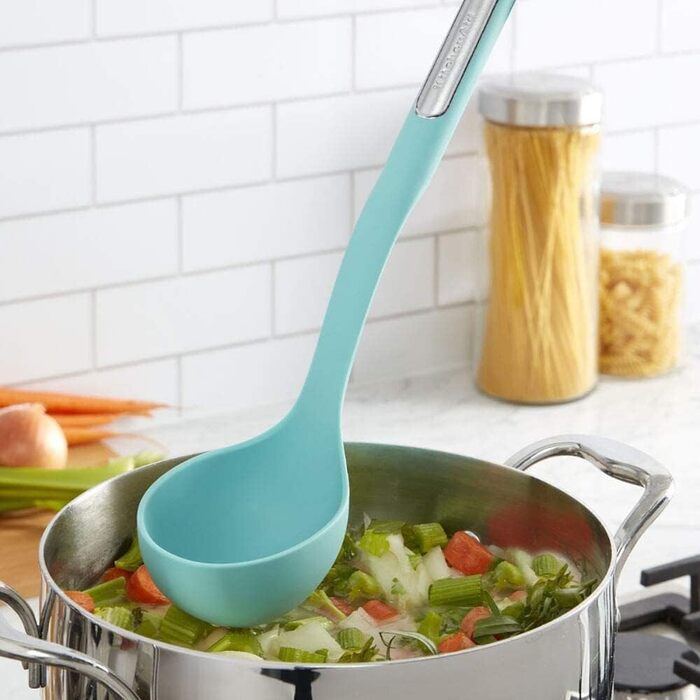 Кухонний ополоник KitchenAid KL006OHAQA, силіконовий, бірюзовий