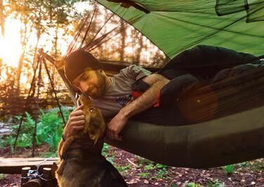 AMAZONAS – ультралегка гамак з москітною сіткою та відділенням для килимка, XXL, 3,05×1,60 м, до 200 кг