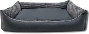 Odolplusz XXL Лежак для великих собак, графіт, 100x70x19 см, знімний і праний чохол, двостороння подушка, корд