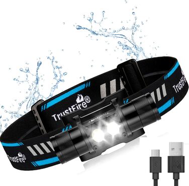 Лобовий ліхтар TrustFire H5R, LED, 600 люмен, водонепроникний, акумуляторний, 5 режимів, для бігу, з налобним ременем