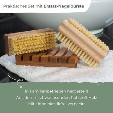 Довга щітка для ванни HOFMEISTER з натуральною щетиною, деревина груші, 44 см, вироблено в Німеччині