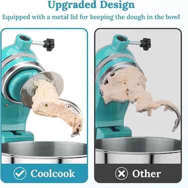 Гак для замішування тіста з нержавіючої сталі для міксерів KitchenAid 4,5–5 л, насадка для планетарних міксерів, підходить для моделі з відкидною головкою, можна мити в посудомийці, аксесуар для кухонної техніки