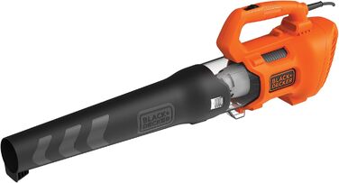 Акумуляторний садовий пилосос та повітродув BLACK+DECKER, електроаксіальний, 1850 Вт, швидкість 190 км/год, об'єм 765 м³/год, інтегрований скребок для листя