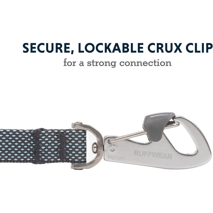 Повідок для собак RUFFWEAR Hi & Light з міцним Crux-Clip, компактний, з кишенею для зберігання, базальтовий сірий
