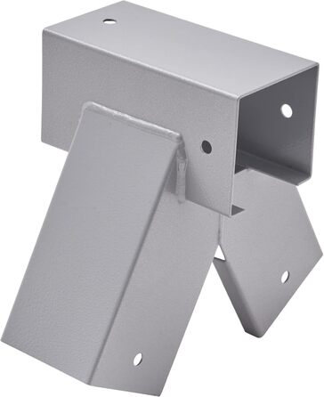 З'єднувач для гойдалки TRIBECCO 90x90 мм, 90°, сірий, сталевий, для садових гойдалок, порошкове покриття, монтажні отвори 10 мм, трикутна А-форма