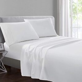 Простирадло Divine Textiles, 400 ТС, біле, готельна якість, Super King
