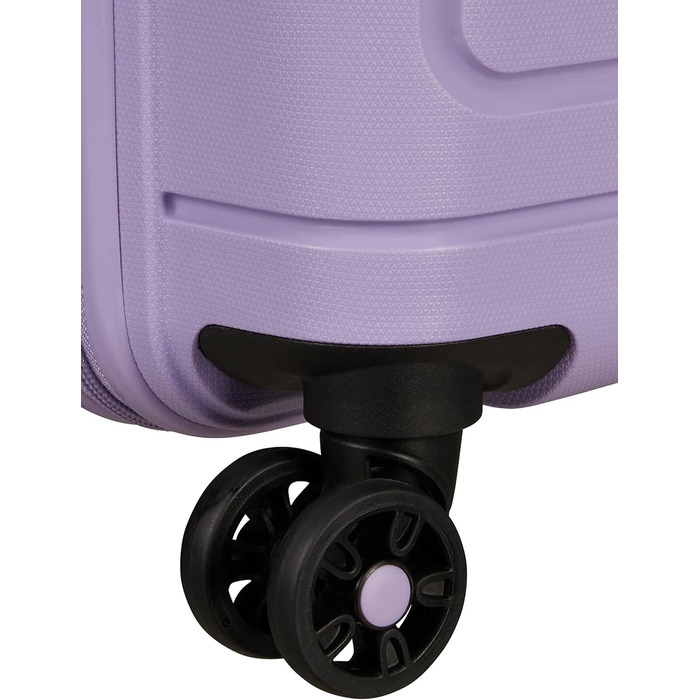 Валіза American Tourister Sunside Spinner L, розширювана, чорна та лавандова, 77 см, 118 л, поліпропілен