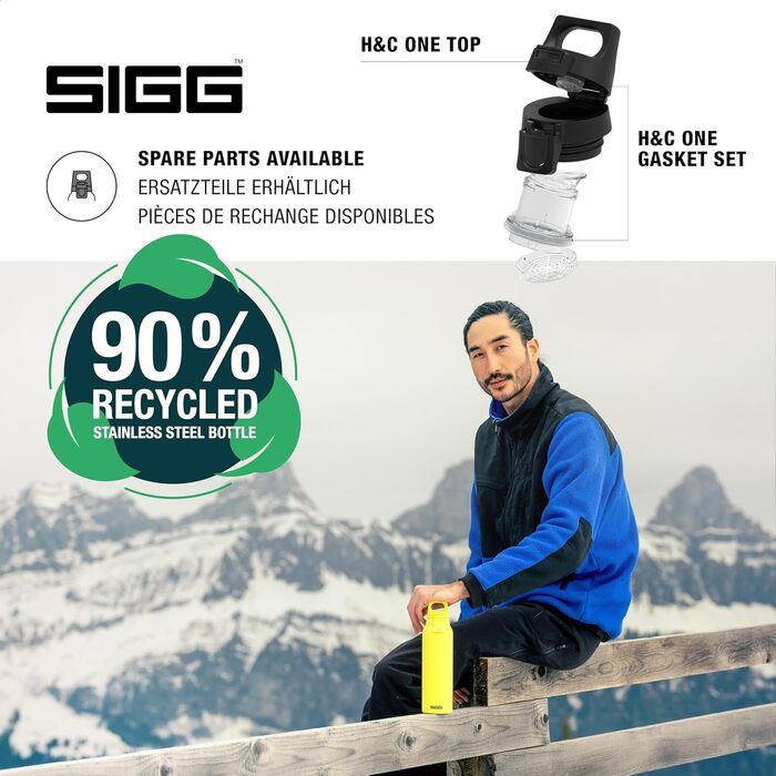 Термос пляшка SIGG Hot & Cold One з ситечком, 0,55 л, нержавіюча сталь 18/8, ізольована, ультра-лимон, BPA-free, не протікає