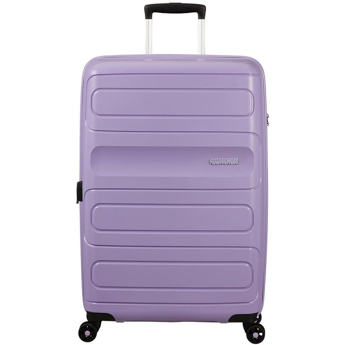 Валіза American Tourister Sunside Spinner L розширювана, 77 см, 106/118 л, чорна або лавандова, поліпропілен, на 4 колесах