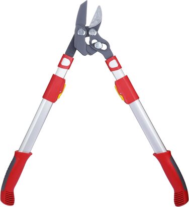 Секатор для гілок WOLF Garten Amboss Premium Plus POWER CUT, червоний/сірий, довжина 650-900 мм