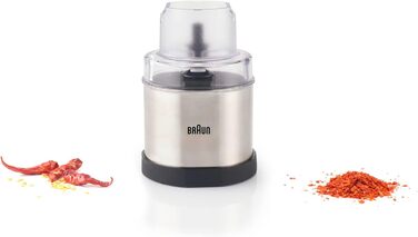 Насадка Braun MQS 270 SI для кави та спецій, EasyClick Plus, для блендерів Braun MultiQuick 7/9, срібляста