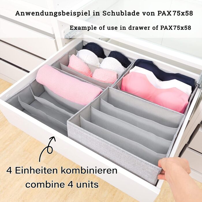 Оригінальний органайзер для комода IKEA, 5 шт, міцний роздільник для ящиків, система зберігання для пелюшок, дитячого одягу, білизни, шкарпеток