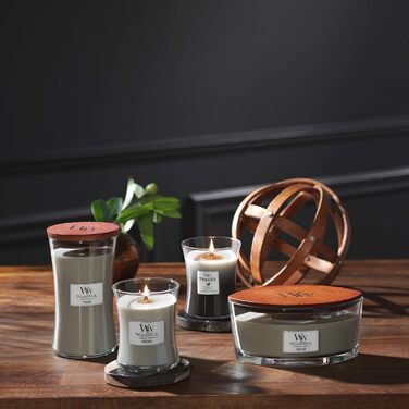 Велика ароматична свічка WoodWick у пісочному склі з тріщавим гнотом, Fireside, до 130 годин горіння