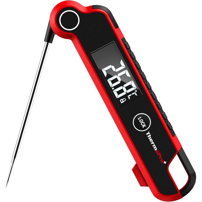Термометр для м'яса ThermoPro TP620, антизапотівання, точність ±0.5℃, професійний кухонний термометр, водонепроникний, швидке вимірювання (2-3 с), для приготування, смаження, дитячого харчування