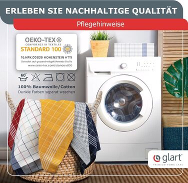 Набір кухонних рушників Glart 48GS, 10 шт, преміум, 100% бавовна, OEKO-TEX, 45x90 см, чорні, передпрані, для посуду та кухні