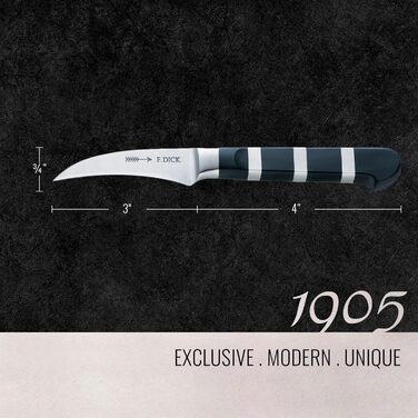Ніж для овочів F. Dick 1905, лезо 7 см, нержавіюча сталь X50CrMoV15, 56 HRC