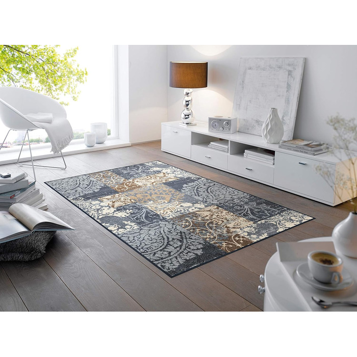 Килимок wash+dry Armonia Grey, поліамід, сірий, 115x175 см – вхідний килим для підлоги
