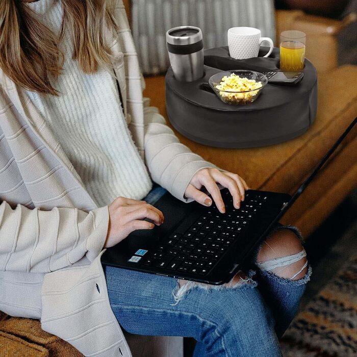 Підставка для чашки на диван Sofa-Buddy, шкіряна, чорна, універсальна підставка для напоїв, аксесуар для дивану