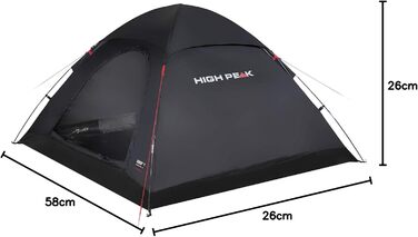 Намет High Peak Monodome XL купольний для 4 осіб, іглу для кемпінгу та фестивалю з підлогою-ванночкою