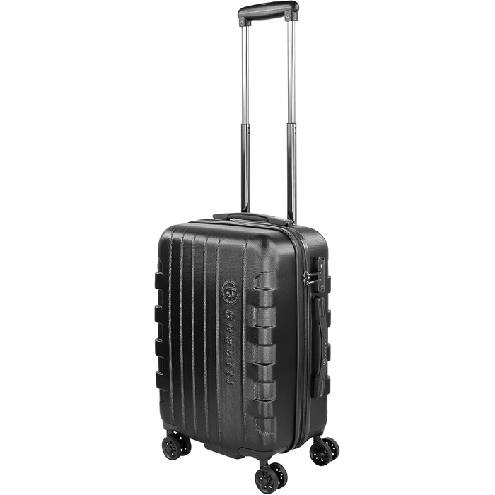 Валіза Bugatti Galatea 55x38x23,5 см, 38 л, жорсткий корпус, 4 колеса, TSA-замок, чорна