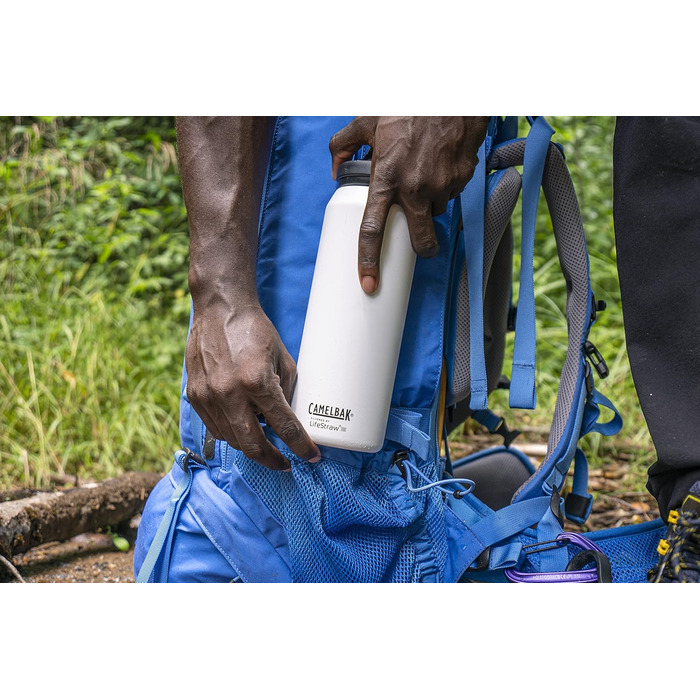 Пляшка для води CAMELBAK Eddy+ Lifestraw 1 л, чорна, універсальна, фільтр для очищення, для дорослих і підлітків
