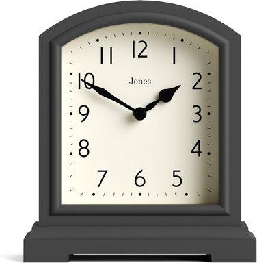 Годинник JONES CLOCKS® Tavern у класичному стилі для каміна, спальні, вітальні та офісу, настільний, поличний, компактний, зелений/темно-сірий