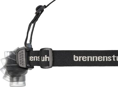 Акумуляторний LED налобний ліхтар Brennenstuhl LuxPremium з червоним світлом, IP44, CREE-LED, до 30 годин роботи, USB-кабель, чорний