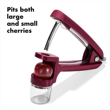 OXO Good Grips видаляч кісточок для вишень та оливок, зелений, кухонний інструмент