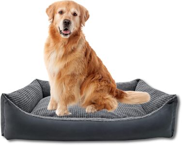 Odolplusz XXL Лежак для великих собак, графіт, 100x70x19 см, знімний і праний чохол, двостороння подушка, корд