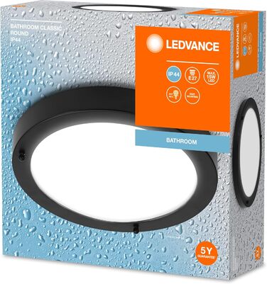 Світильник для ванної LEDVANCE CLASSIC CYLINDER, настінний, циліндр, E14, IP44, хром, 280 мм, можна встановити смарт-лампу, преміум якість