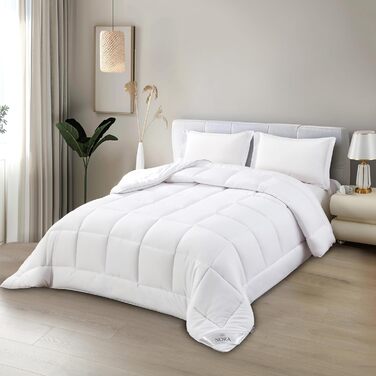 Ковдра зимова NORA HOME 240x260 см, 400 г/м², екстра тепла, мікрофібра, антиалергенна, сертифікат Oeko-TEX, модель Oslo