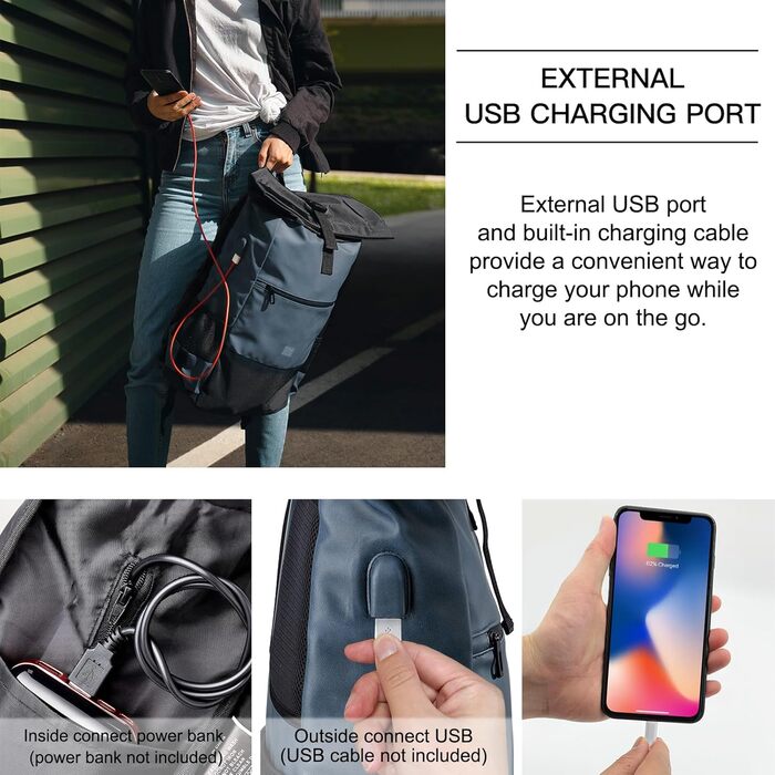 Рюкзак EverVanz Rolltop для ноутбука 17