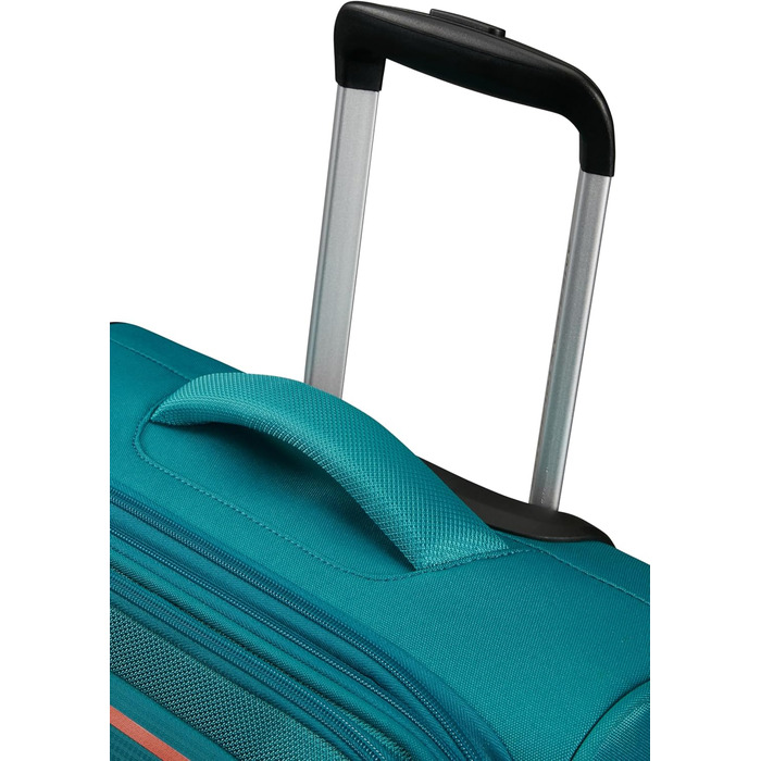 Валіза American Tourister Pulsonic Spinner L, розширювана, 81 см, 113/122 л, бірюзова (Stone Teal), мала 55 см, 43.5 л