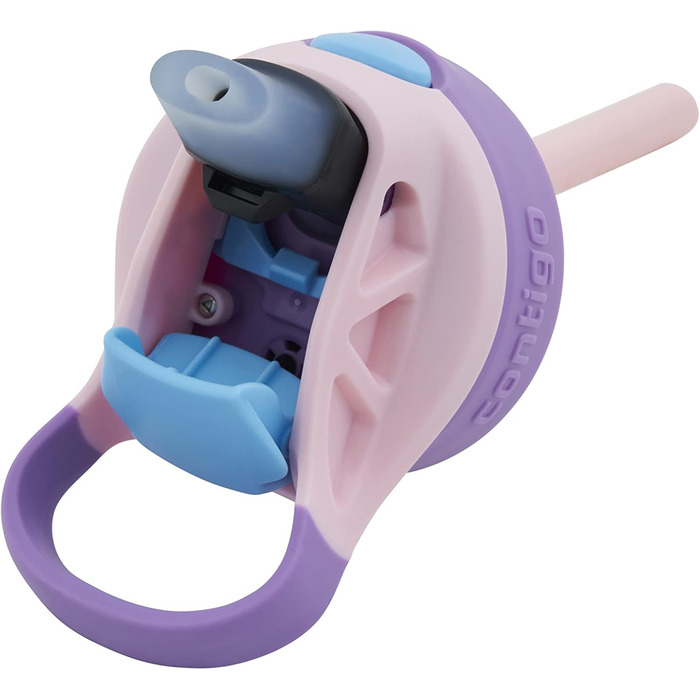 Дитяча пляшка для води Contigo Easy Clean Autospout з трубочкою, BPA-free, 420 мл, пластикова, герметична, легка у догляді, для школи та спорту (Strawberry Shakes)
