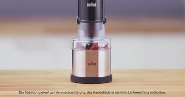 Насадка Braun MQS 270 SI для кави та спецій, EasyClick Plus, для блендерів Braun MultiQuick 7/9, срібляста