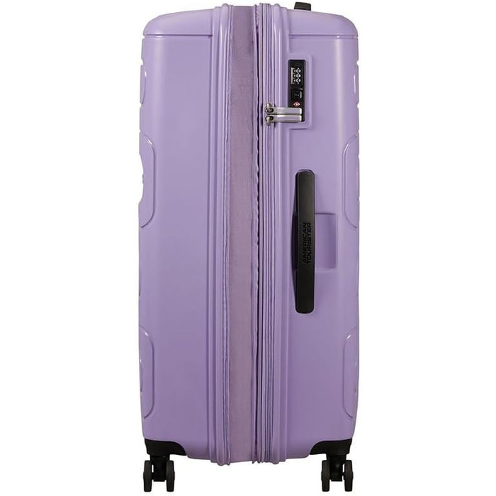 Валіза American Tourister Sunside Spinner L розширювана, 77 см, 106/118 л, чорна або лавандова, поліпропілен, на 4 колесах