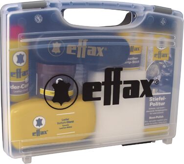 Набір для догляду за шкірою Effax: поліроль для чобіт, грип, бальзам, комбінований засіб