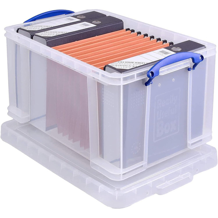 Пластиковий контейнер Really Useful Box 3 шт. по 48 л, прозорий, 60x40x31,5 см