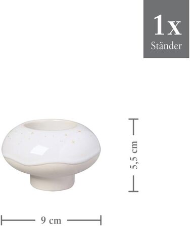 Підсвічник Donut Winter Glow Villeroy & Boch 23,5×8,5×20,5 см, кераміка, святковий декор