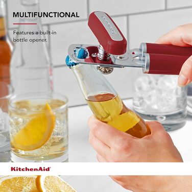 Кухонний відкривачка KitchenAid для консервів і пляшок, класичний, багатоцільовий, червоний Empire