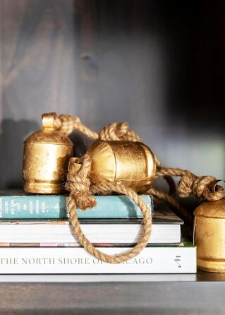 Вінтажний дзвін Shabby Chic із металу — підвісна новорічна декоративна корова, велика ручна робота, рустикальна дзвіночна прикраса для ялинки, настінний декор, вітровий дзвін, для дому
