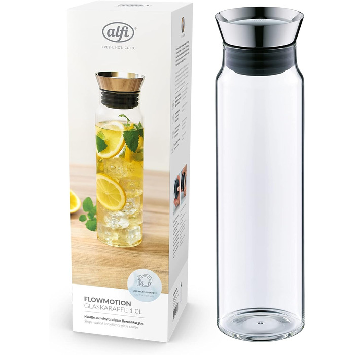 Карафа alfi flowMotion 1 л, боросилікатне скло, одностінна