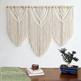 Універсальний макраме декор на стіну Boho, гобелен, плетений, для дому, орнамент (візерунок C)
