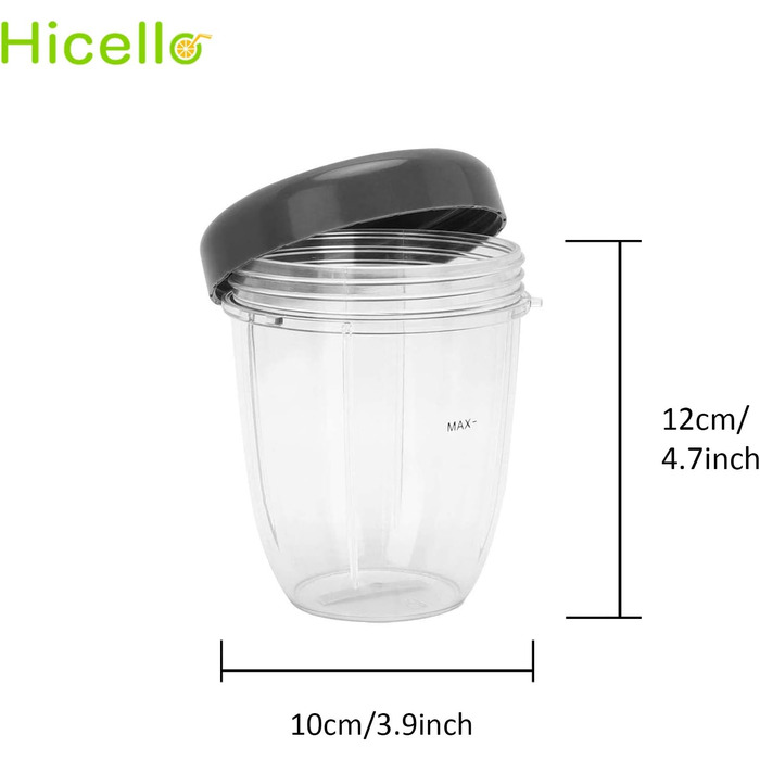 Набір із 2 чашок по 530 мл з запасними кришками для блендера Nutribullet 600W/900W
