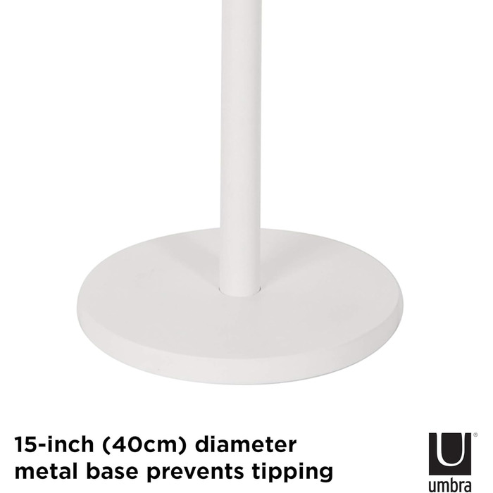 Вішак для одягу з табуретом Umbra Pillar, білий/натуральний, універсальний розмір