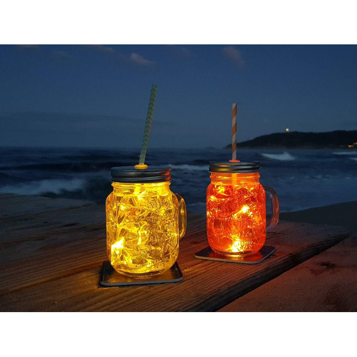 LED підставки під келихи 4 шт ROST – світлодіодні підсвічувані бірдекелі для пляшок і склянок, ідеальні для вечірки, весілля, дня народження або як подарунок