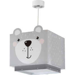 Підвісна дитяча лампа Little Teddy Bär, сіра, для дитячої кімнати, E27